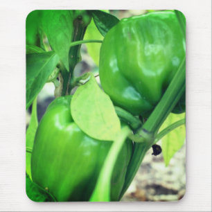 Green Garden Peppers Nature  Mouse Pad
