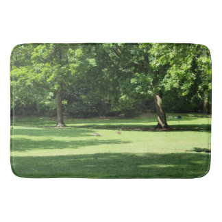 Green Garden Trees Bath Mat