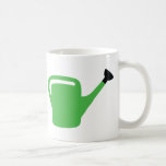green gardener watering can coffee mug<br><div class="desc">illustration of a green gardener watering can design -products</div>