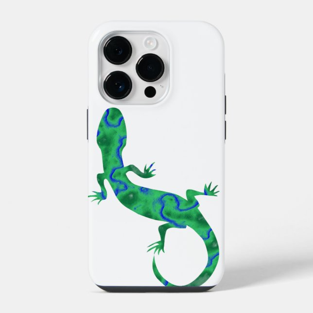 Green Gecko iPhone Case (Back)