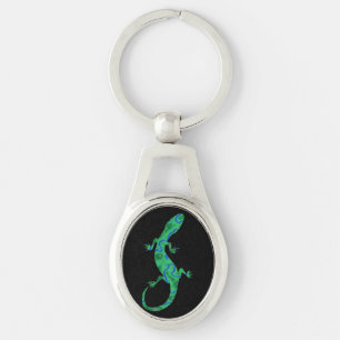 Green Gecko Key Ring
