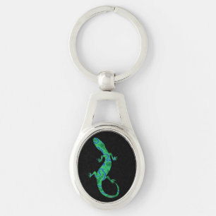 Green Gecko Key Ring