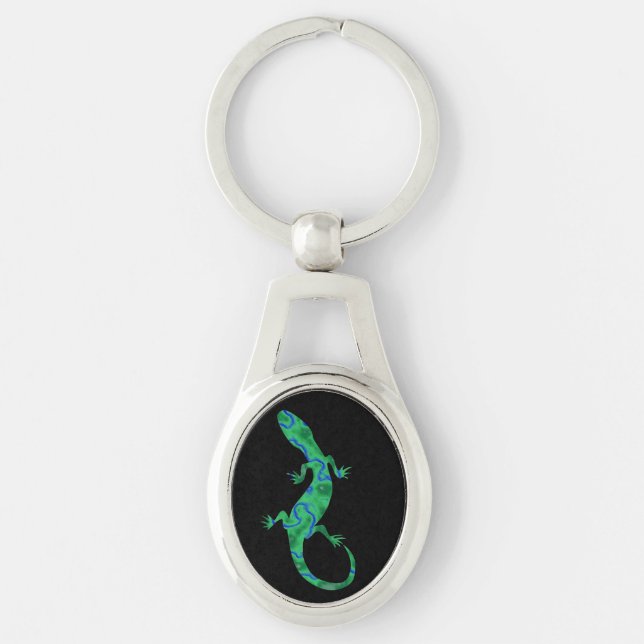 Green Gecko Key Ring (Front)
