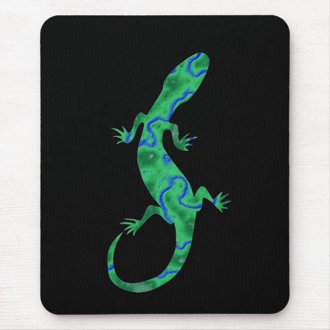 Green Gecko Mouse Pad (Front)