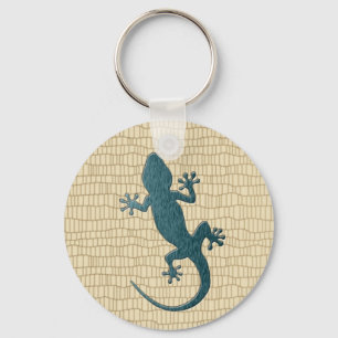 Green Gecko on Reptile Key Ring