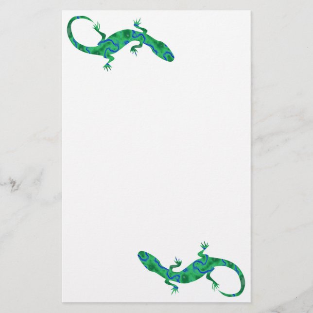 Green Gecko Stationery (Front)