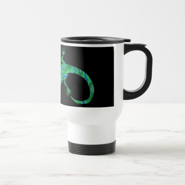 Green Gecko Travel Mug (Right)