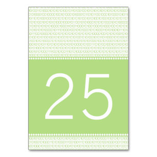 Green Geek Chic Binary Code Table Card