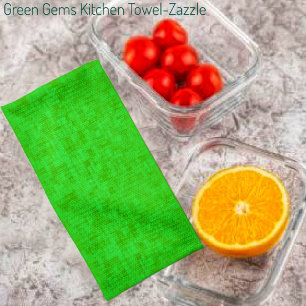 Green Gems Tea Towel