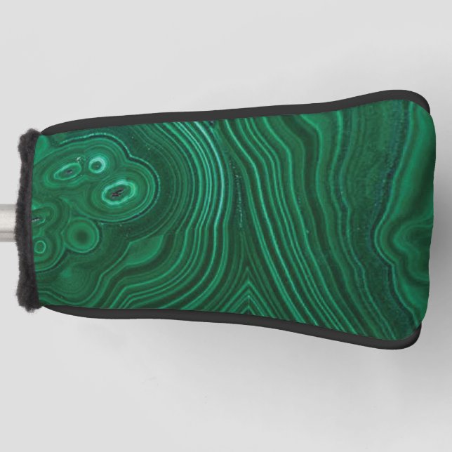 Green gemstone malachite natural stone design golf head cover (Front)
