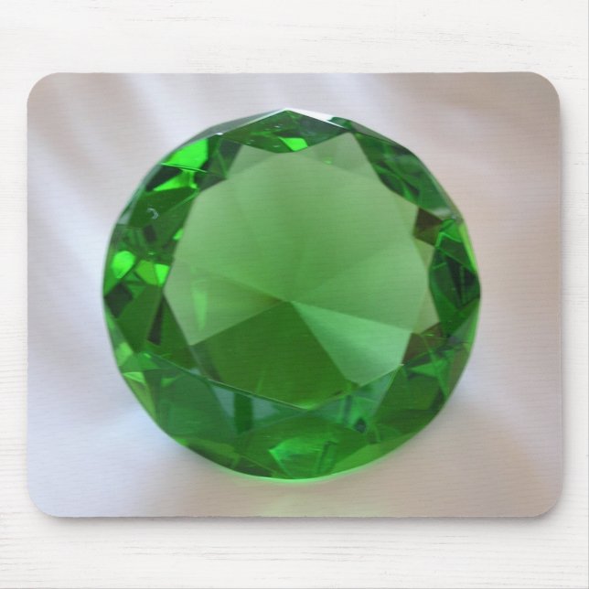 Green Gemstone Mouse Pad (Front)