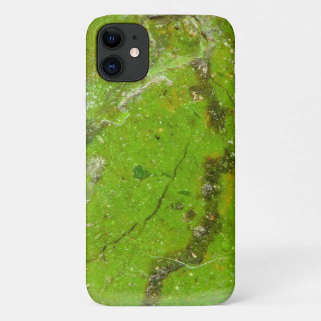 Green Gemstone Stone Texture iPhone 11 Case (Back)