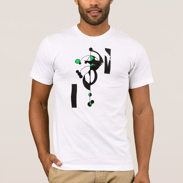 Green Geo Design Men's T-Shirt (Front)