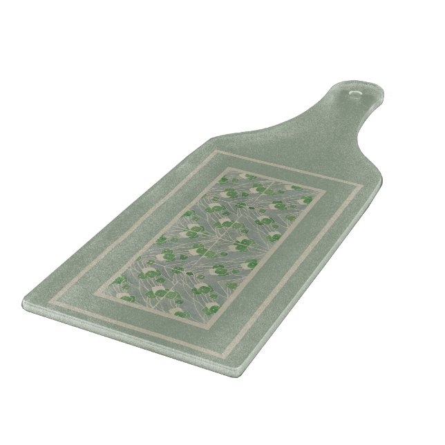 Green Geometric 1915 Hannah Borger Overbeck Cutting Board (Corner)