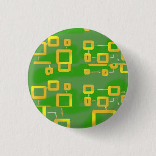 Green Geometric Button