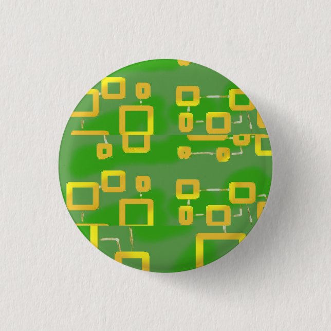 Green Geometric Button (Front)