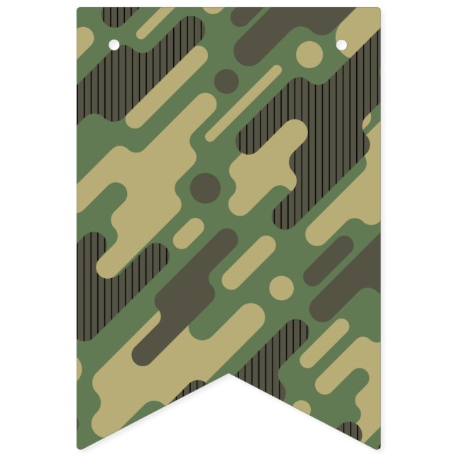 Green Geometric Camouflage. Camo your Bunting (First Flag)
