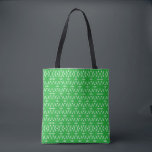 Green Geometric Floral Abstract Tote Bag<br><div class="desc">A vibrant geometric pattern featuring stylized flower-like-shapes in varying shades of green.</div>