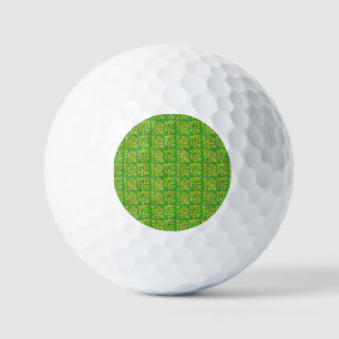 Green Geometric Golf Balls