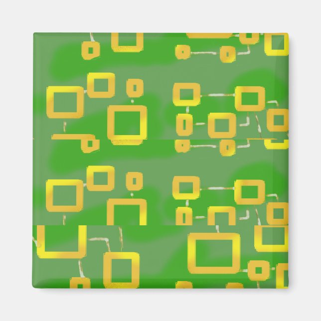 Green Geometric Magnet (Front)