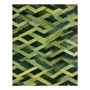 Green Geometric Overlapping Shapes Poster
