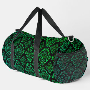 Green Geometric Pattern / Indian Print  Duffle Bag