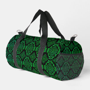 Green Geometric Pattern / Indian Print  Duffle Bag