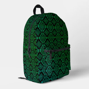 Green Geometric Pattern / Indian Print Printed Backpack