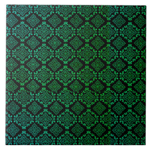 Green Geometric Pattern / Indian Print  Tile