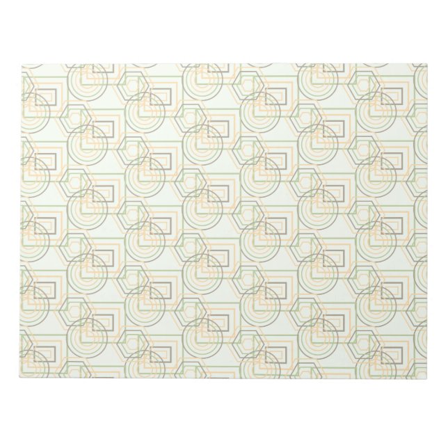 Green Geometric Pattern Notepad (Front)