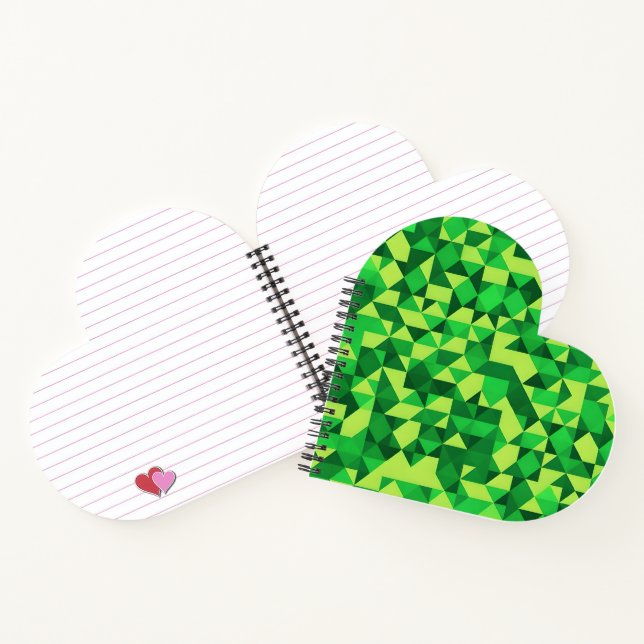 Green Geometric Pattern St Patrick's Day Notebook (Inside)