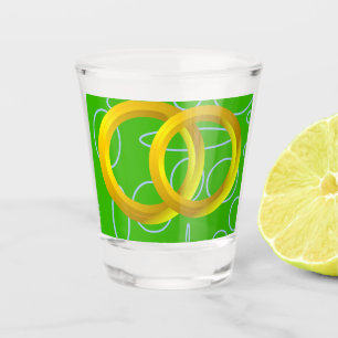 Green Geometric Shot glass