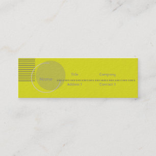 Green Geometric - Skinny Mini Business Card