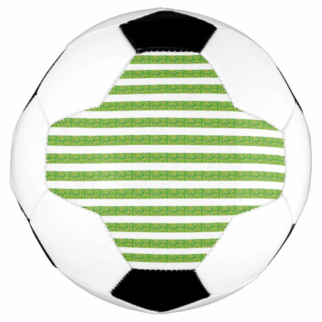 Green Geometric  Soccer Ball (Front)