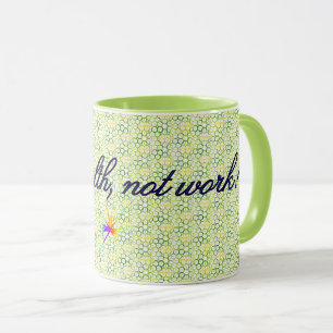 Green Geometric Tax Wealth, Statement Mug