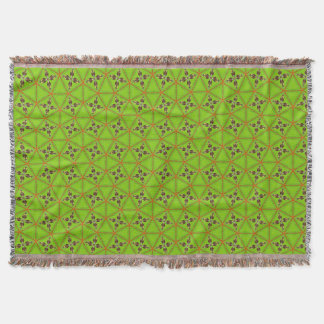 Green Geometric Throw Blanket