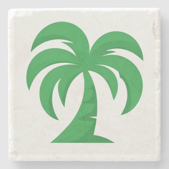 Green Geometric Tree Coaster (Front)
