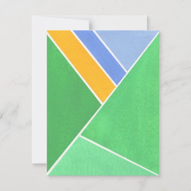 Green Geometry Card (Front)