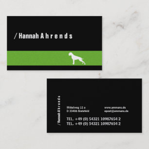 Green German Boxer Business Card