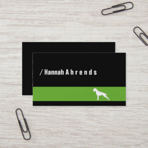 Green German Boxer Business Card
