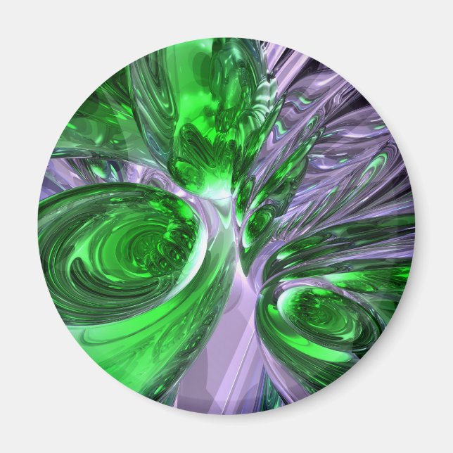Green Ghost Abstract Magnet (Front)
