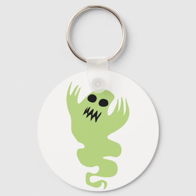 Green Ghost Key Ring (Front)