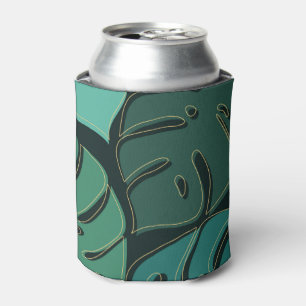 Green giant monstera leaves design can cooler
