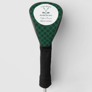 Green Gingham Bridal Shower Golf Head Cover