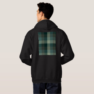 Green Gingham Check Plaid Design Hoodie