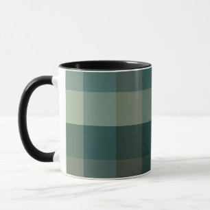 Green Gingham Check Plaid Design  Mug
