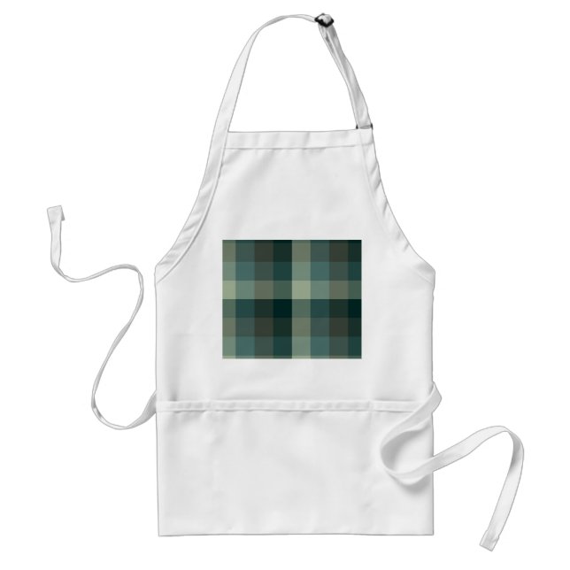 Green Gingham Check Plaid Design  Standard Apron (Front)