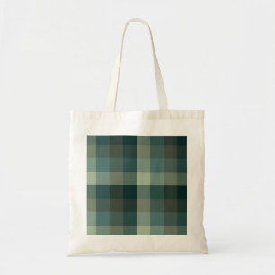 Green Gingham Check Plaid Design  Tote Bag