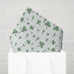 Green Gingham Gender Neutral St Patricks Day Tissue Paper