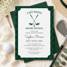 Green Gingham Golf Bridal Shower
